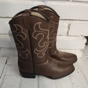 Canyon Trails Kids Brown Western Cowboy Boots , Size 2